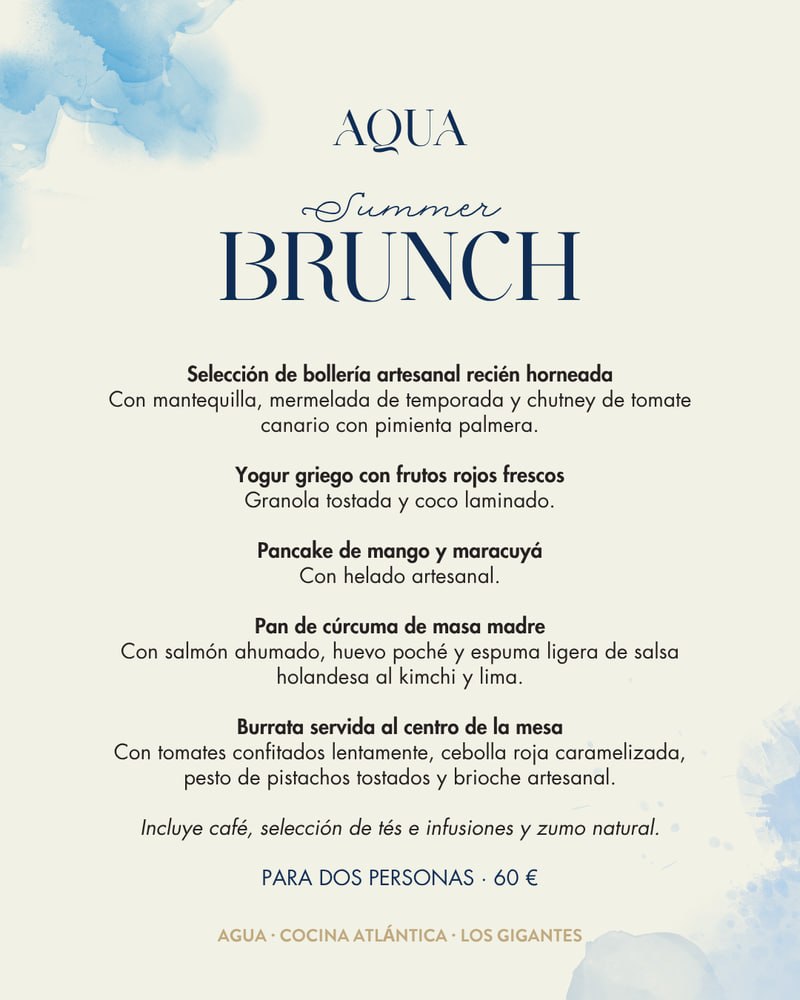 Menú Brunch Summer · Español